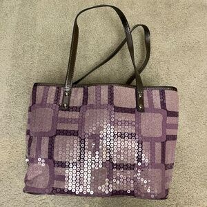Nine West Purple Sequin Purse - NWOT